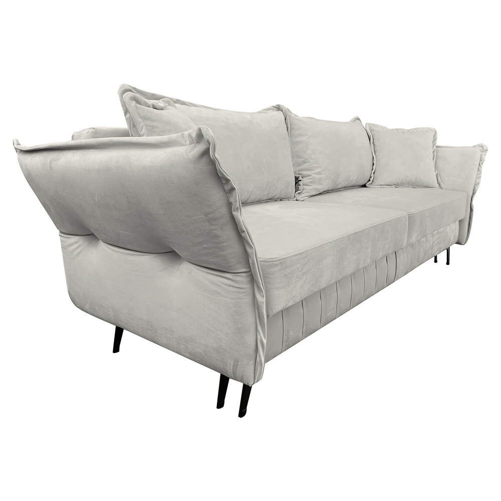 Canapea extensibila din catifea cu lada de depozitare, 240x90x82 cm.